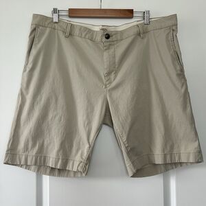 Faherty Mens Shorts Size 42 Beige Chino Casual Organic Cotton Blend Stretch 9.5”